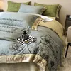 Bedding Sets Luxury Thickened Four Piece Quilt Cover Bed Sheet Fitted Embroidered Set Edredon Cama Matrimonial