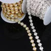 Catene 5 Yard - Grado Fiore Crystal Clear Round Glass Strass Cup Chain Base Abito Cintura Trim Applique Cucire Su Indumento