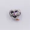 Ciondolo a cuore mamma traforato bicolore Pandora Birthstone per la festa della mamma Charms perline Bracciali Gioielli 782653C01 Andy Jewel