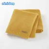 Couvertures Swaddling Baby Super Soft born Swaddle Wrap 100 80cm Tricoté Toddler Infantil Sleeping Blanket Quilts for Stroller Bed Eat 230317