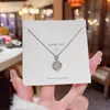 Pendentif colliers fleur tulipe plante agile chanceux Zircon amour coeur fête des mères collier femme fille mariage bénédiction bijoux