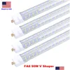 Led Tubes 8Ft 8 Feet Single Pin Fa8 T8 Lampada a tubo 45W 65W V a forma di doppia fila Bbs Drop Delivery Lights Illuminazione Dh4Ia