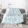 Battaniyeler Westie sevimli yavru battaniye batı yayla terrier köpek pazen atma battaniye uçak seyahat baskılı yumuşak sıcak yatak örtüsü 230320