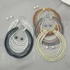 Ketting oorbellen set Europa en Amerika dames sieraden creatieve imtatie parels handgemaakte kralen multi -layer drop sets vrouwen