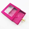 False eyelashes Makeup make up beauty lashes Square window pull box fake eyelash packaging magnet box Drawer Style 8x8 cm square