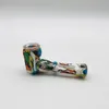 Cool Pattern Coloré Silicone Portable Style Amovible Pipes Herbe Tabac Oil Rigs Verre Multihole Filtre Bol Handpipes Fumer Cigarette Porte-Main Tube