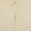 Link Bracelets High Quality Gold Creative Ring Bracelet Ladies Wrist Chain Jewelry Fashion Back Arm Gift