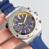 NEW Quality Quartz Watch For mens watches Colorful Watch Rubber Strap Sport VK Chronograph waterproof wristWatch