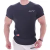 T-shirt da uomo T-shirt da uomo Patchwork Orlo curvo Camicia ad asciugatura rapida Palestra Fitness Allenamento Bodybuilding T-shirt muscolari 230317