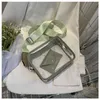 Borsa da donna 2023 Net rossa trasparente Jelly comoda tracolla larga singola ins semplice tracolla 230320