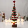 Christmas Decorations DIY Five-pointed Star Shape Pendant Wooden Xmas Mini Tree Supplies Gifts