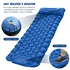 Outdoor Pads Ultralight Sleeping Pad draagbare kampeermat opblaasbare luchtmatras buiten wandelen Trek picknick slaapmat single 230317