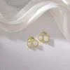 Stud Earrings U-Magical Korean Red White Cherries Earring For Women Creative Circle Metal Summer Fruit Jewelry Accessories