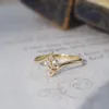 Pierścienie klastra Wedding Diamond 18K Solid Yellow Gold Jewelry (AU750) Kobiety Piękno udostępnianie prywatnego serwera Single Single