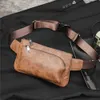 Sac de taille de poitrine en cuir Nubuck pour hommes Fanny Pack mode épaule bandoulière portefeuilles voyage support de téléphone en plein air 220610