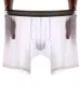Underpants #L-5XL Мужчины воздухопроницаемый боксер с выпуклостью Краткое нижнее белье с твердым цветом Эластичный пояс