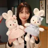 Coniglietto di peluche Kawaii da 40 cm Coniglio carino con gonna Placare le bambole Bel regalo di San Valentino di compleanno per le ragazze dei bambini