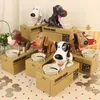 Storage Boxes Bins 1 X Automated Dog Steal Money Box Piggy Bank Coin For Christmas Gift Kids Birthday 230320