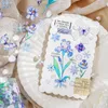 Present Wrap 65mm Vintage Moon Plants Iris Flower Crystal Ink Pet Sticker Diy Diy Dag Junk Journal Dekoration Label Stickers Scrapbooking