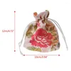 Jewelry Pouches Classic Chinese Flower Embroidery Bag Organizer Silk Traditional Pouch Drop