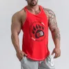 Heren tanktops Brand Gyms Cloing Mens Tanktop Bodybuilding Crossfit Cotton Mouwess V Sweatshirt Fitness Training Sportswear Men Tops Z0320