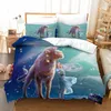 Ensembles de literie 3D Lion Couette Dessin Animé Douze Constellation Couette Housse de Couette Ensemble Enfants Linge de Lit Et Taie D'oreiller