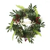 Decorative Flowers Artificial Christmas Wreath Beautiful With Welcome Sign For Decoration Handcrafted Floral Garland