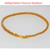 قلادة مضفر Fastpitch Softball Stitch Necklace Titanium