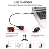 Luzes de bicicleta Smart Bicycle traseiro Luz traseira USB recarregável Tail Geral Tail Start/Stop Frening Sensing LED IPX6 IPX6