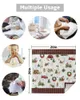 Table Napkin Red Car Elk Christmas Tree 4/6/8pcs Cloth Decor Dinner Towel For Kitchen Plates Mat Wedding Party Decoration
