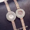 Wristwatches Fashion Quartz Watch Women Dress Watches Luxury Rose Gold Crystal Clock Wristwatch Montre Femme Reloj Mujerwristwatches