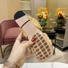 2024 Fashion Leather Woven Sandals Women Outdoor Roman Slippers Flat Designer Simple Versatile Black White Yellow Blue Camel Comfort Room Exposed Toes