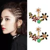 Boucles d'oreilles à la mode CZ brillant fleur dames mignon fleur cristal pour femmes filles coréen bijoux Femme amant cadeaux boucle d'oreille