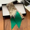 Новый дизайнерский женский шарф, модный шарф с копией письма, галстук, пучок волос, размер упаковки из 100% шелка: 8 * 120