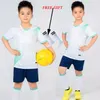 Outdoor T-Shirts Children Football Jerseys Men Boys Soccer Clothes Sets Short Sleeve Kids Football Uniforms Adult Kids Soccer Tracksuit Jersey 230317