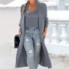 Malhas femininas Vesta sólida de inverno Cardigan Terno knitado Mulher moda Sweater solto Windbreaker