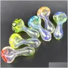 Smoking Pipes Glass Beatuf Appearance Tabacco Pipe Mini 2.5 Inches Long Hand Spoon Mixed Colors Drop Delivery Home Garden Household Dhcgk