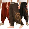 Herrbyxor Casual Elastic Midje Baggy Hippie Yoga Harem Men Boho Gypsy Aladdin Alibaba 230317