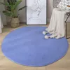 Carpet Sell Round Coral Velvet Color Water Absorption Sofa Memory Foam Bedroom Living Room Children rug Yoga Mat 230320