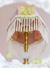 Lâmpadas de mesa American Pink Tassel para o quarto menina princesa luzes de cama de mesa de cabeceira Decoração de sala de estar luminárias luminárias