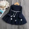 Mädchenkleider Mädchenkleid für Kinder Frühling Winter Prinzessin Langarm Tüll Kleidung Kinder Elegante Weihnachtsfeier Kostüm 2 3 4 5 6 7 Jahre 230320