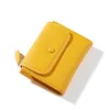 Portefeuilles Petit cuir Pu femmes portefeuille Mini dame porte-monnaie poche jaune femme portefeuille fille pince à billets marque petites femmes portefeuilles sac à main G230308