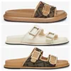 Fashion Women 2024 Men Sandal Designer Lady Gentlemen COLOULFUL CANVAS Lettera anatomica Slide in pelle anatomica 6 Modello 35-46 35-4