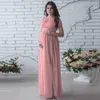 Zwangerschapsjurken Chiffon zwangerschapsjurk voor shoot po pography prop sexy maxi jurk zwangere vrouwen kleding 230320