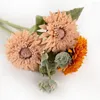 Fleurs décoratives bonne fleur artificielle Faux soie faux sans odeur réaliste à la recherche de tournesol décor de mariage