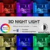 Nocne światła Muzułmańska lampa 3D do wystroju domu światło nocne Koran RGB Zmiana akrylowa LED światło LOF