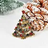 Decorazioni natalizie Fashion Creative Tri-Color Diamond Plated Patina Tree Spilla Ornamenti X1010