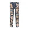 Herrenjeans PFNW Wear Damen-Jeans in voller Größe mit Rissloch, gebraucht, gerade Röhre, modisch, Nische, schick, Avantgarde, 12A4587 230320