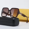 F2249 -stuk mode zonnebril glazen zonnebrillen ontwerper dames dames bruine kast black metalen frame donkere lens