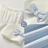 Kläder sätter sommarkoreanska barns vatten droppe babykläder kvalitet flickor kostymer 230317